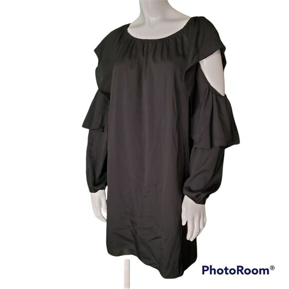 NWT Mika & Gali Black Cold Shoulder Dress - Picture 1 of 6